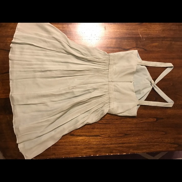 Sea foam chiffon J.Crew dress size 4 - Picture 3 of 4